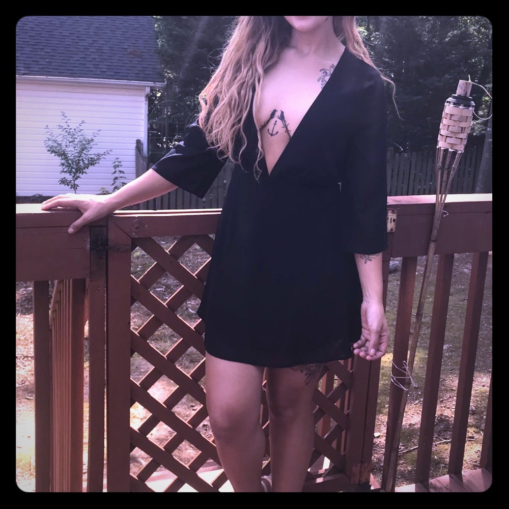 Black mini dress